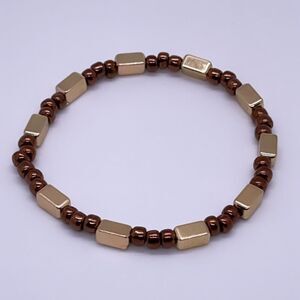NWT Wool + Pepper Co. Brown & Gold Bracelet